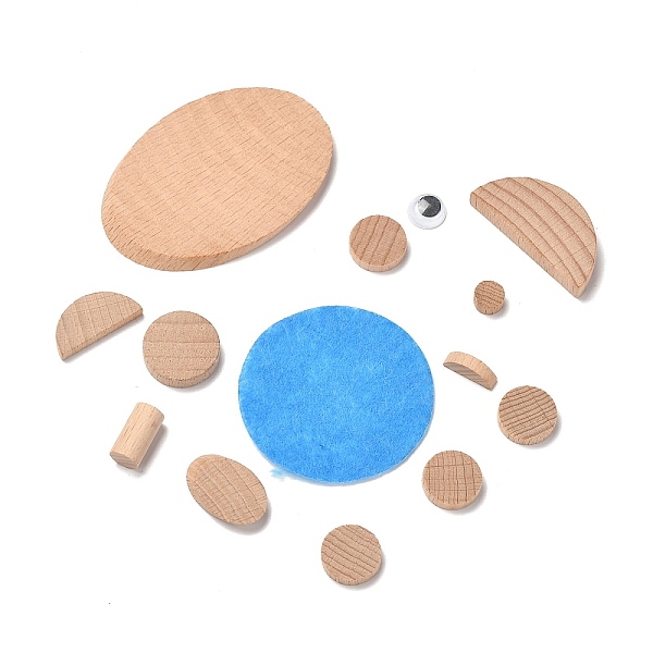 

PandaHall DIY Submarine Painting Handmade Materials Package for Parent-Child, including Unfished Wood Cabochons, Picture Frame, Rope and..., Orange