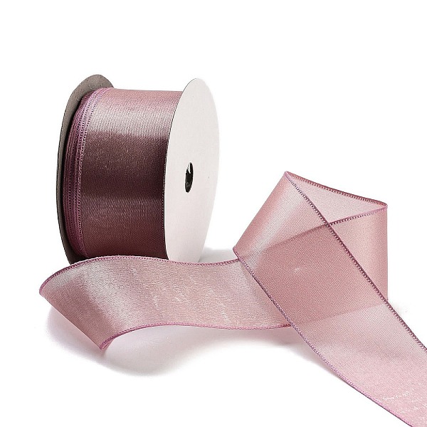 

PandaHall 20 Yards Polyester Ribbon, for Gift Wrapping, Pale Violet Red, 1-1/2 inch(38mm), about 20.00 Yards(18.29m)/Roll Polyester None