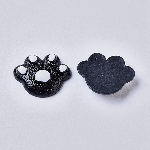 

PandaHall Resin Cabochons, Bears Paw Shape, Black, 21.5x25.5x7mm Resin Others Black