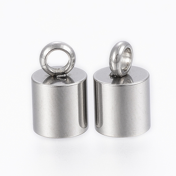 

PandaHall 201 Stainless Steel Cord Ends, End Caps, Column, Stainless Steel Color, 10.5x7mm, Hole: 2mm, Inner Diameter: 6mm 201 Stainless...