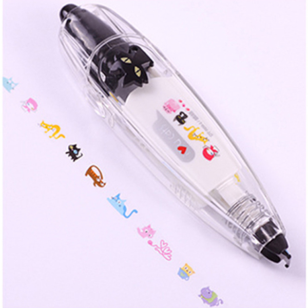 

PandaHall ABS Decoration Tape Pen, Cute Correction Tape, DIY Scrapbooking Stickers, Black, 11x2.7x2cm Plastic Black