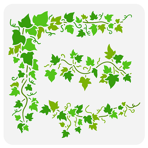 

PandaHall PET Hollow Out Drawing Painting Stencils, for DIY Scrapbook, Photo Album, Plants Pattern, 30x30cm Plastic Other Plants