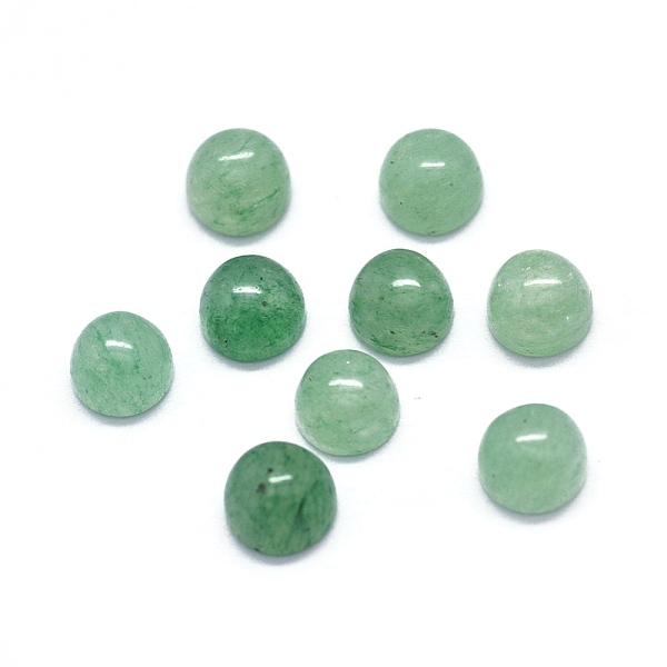 

PandaHall Natural Green Onyx Agate Cabochons, Half Round/Dome, 4x1.5~2.5mm Natural Agate Half Round
