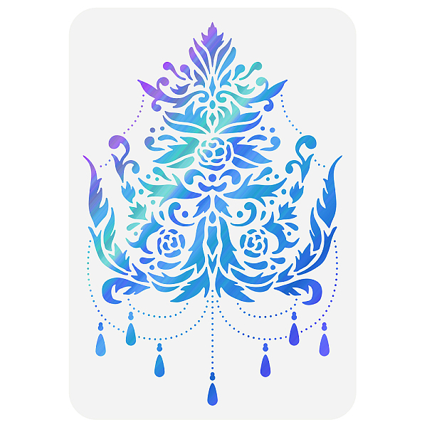 

PandaHall Plastic Drawing Painting Stencils Templates, for Painting on Scrapbook Fabric Tiles Floor Furniture Wood, Rectangle, Floral...