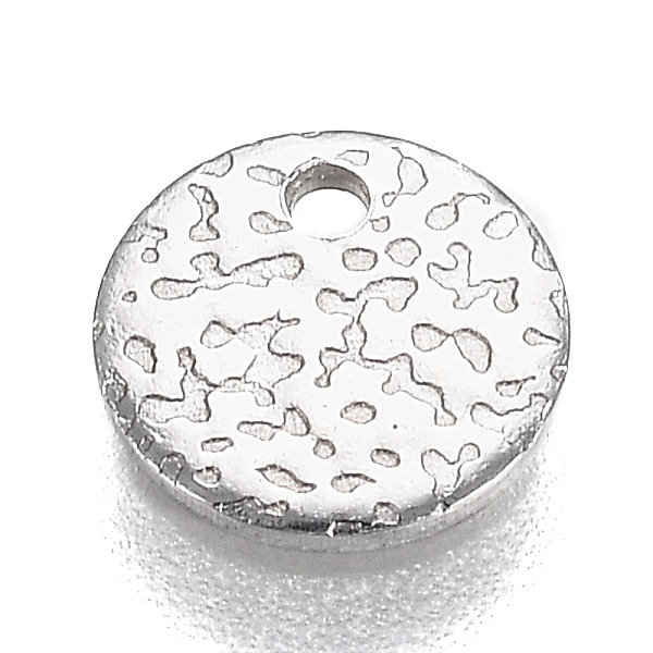 

PandaHall 304 Stainless Steel Charms, Textured, Laser Cut, Flat Round, Stainless Steel Color, 10x0.7mm, Hole: 1.5mm 304 Stainless Steel Flat...