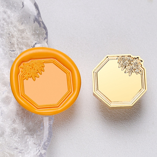

PandaHall Geometric Leaf Frame Brass Stamp Heads, for Wax Seal Stamp, Wedding Invitations Making, Polygon, 25.5x25.5x14mm, Hole: 7mm Brass...