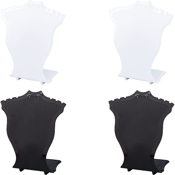 

PandaHall SUPERFINDINGS 4PCS 2 Colors 129mm Height Acrylic Necklace Easel Necklace Displays Multiple Necklace Bust Display Stand Necklace..., Multicolor