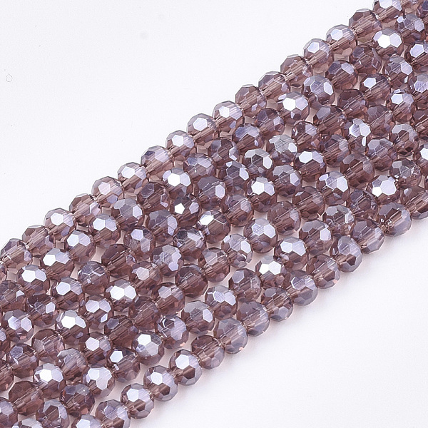 

PandaHall Electroplate Glass Beads Strands, Pearl Luster Plated, Faceted, Rondelle, Medium Purple, 2.5~3x2~2.5mm, Hole: 0.6mm, about...