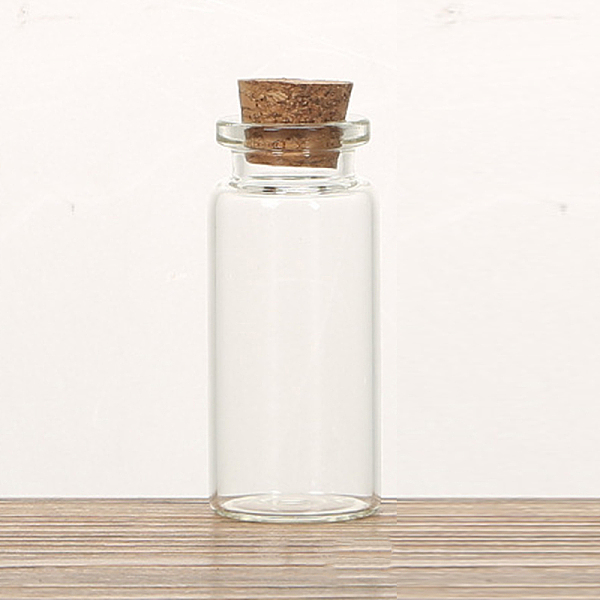 

PandaHall Glass Cork Bottles Ornament, Glass Empty Wishing Bottles, Column, Clear, 2.2x5cm, Capacity: 10ml(0.34fl. oz) Glass Column Clear