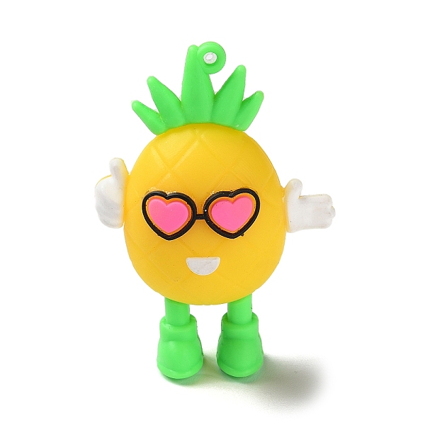 

PandaHall PVC Plastic Big Pendants, Fruit Style, Pineapple, 57.5x41x23.5mm, Hole: 2.5mm PVC Pineapple Yellow