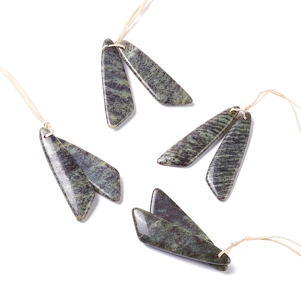 

PandaHall Natural Zebra Jasper Pendants, Dyed, Wing Section, 45x12x3mm, Hole: 1.2mm Zebra Jasper Wing Gray