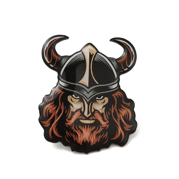 

PandaHall Ox Horn Man Alloy Brooch for Backpack Clothes, Sienna, 29.5x24.5x1.6mm Alloy Brown
