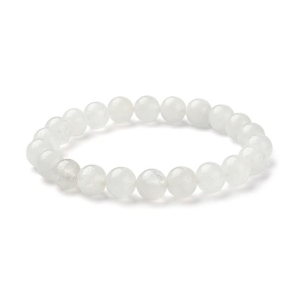 

PandaHall Natural Quartz Crystal Round Beaded Stretch Bracelets, Inner Diameter: 2-1/8 inch(5.4cm), Beads: 8.5mm Quartz Crystal