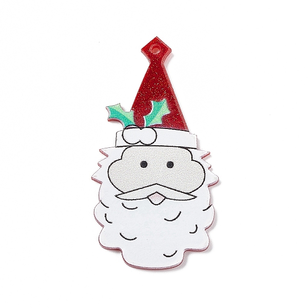 

PandaHall Christmas Theme Acrylic Pendants, Father Christmas, Santa Claus, 64.5x34x2mm, Hole: 2mm Acrylic Santa Claus