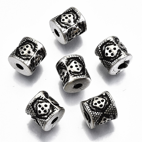 

PandaHall CCB Plastic Beads, Column, Antique Silver, 9x9mm, Hole: 2.5mm Plastic Column