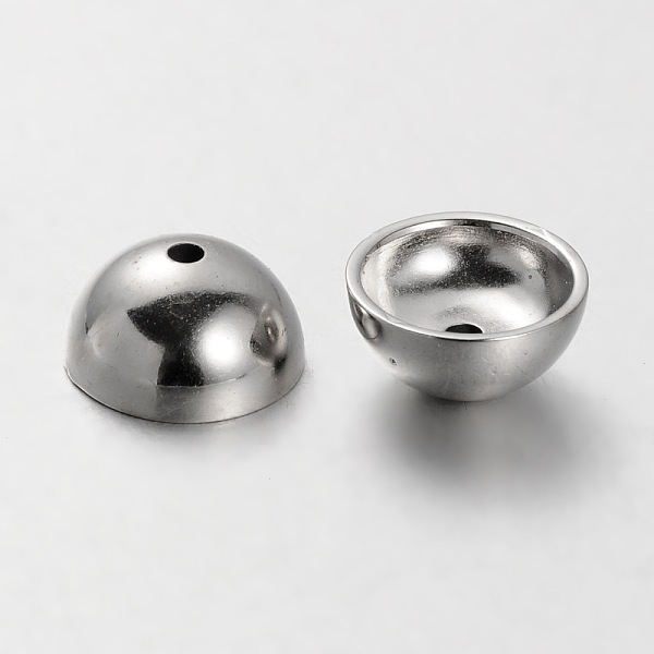 

PandaHall CCB Plastic Bead Caps, Half Round/Dome, Apetalous, Platinum, 14x7mm, Hole: 2mm, Inner Diameter: 12mm Plastic