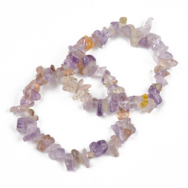 

PandaHall Unisex Chip Natural Ametrine Beaded Stretch Bracelets, Inner Diameter: 1-3/4~2 inch(4.5~5cm) Ametrine