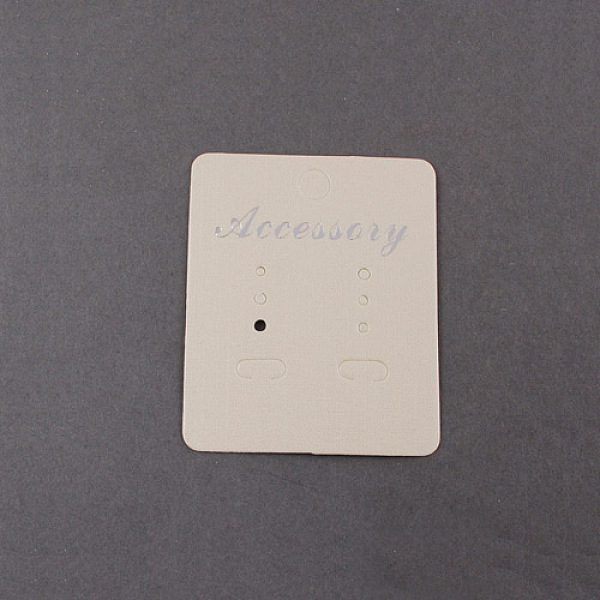 

PandaHall Earring Displays Cards, Wheat, 55x45mm Paper Rectangle Orange