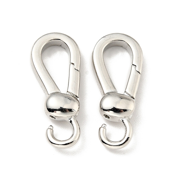 

PandaHall Brass Spring Gate Rings, Teardrop, Cadmium Free & Lead Free, Long-Lasting Plated, Platinum, 22x9x4mm, Hole: 3.2mm Brass