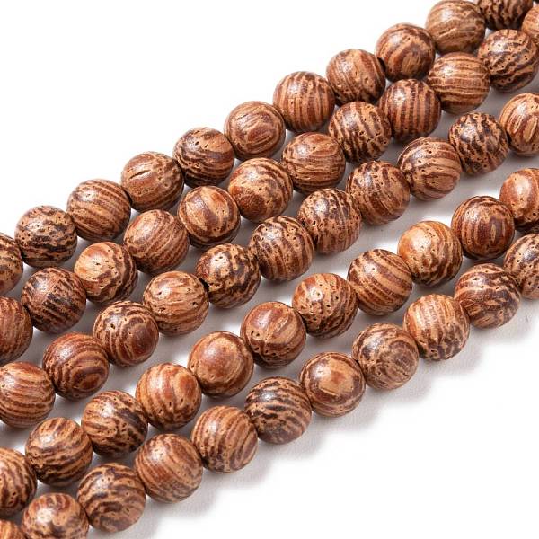 

PandaHall Wood Beads Strands, Natural Dracaena Draco(Dragon Tree) Wooden Beads, Round, 6mm, Hole: 1mm, about 64pcs/strand, 15.7 inch(40cm)...