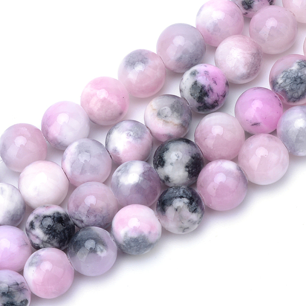 

PandaHall Natural Dyed Persian Jade Gemstone Bead Strands, Round, Violet, 6mm, Hole: 1mm, about 66pcs/strand, 15.7 inch Persian Jade Round..., Purple