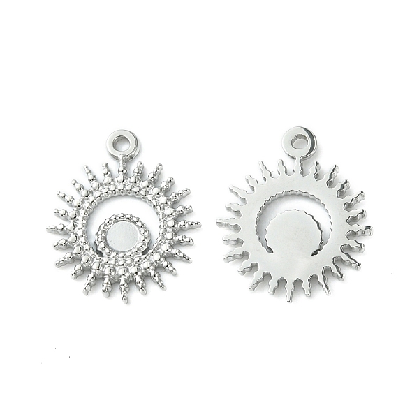 

PandaHall 304 Stainless Steel Pendant Cabochon Settings, Sun, Stainless Steel Color, Tray: 3mm, 17x14x1mm, Hole: 1.2mm 304 Stainless Steel...