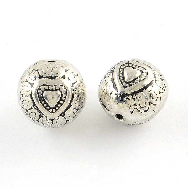 

PandaHall Round Tibetan Style Alloy Beads, Cadmium Free & Nickel Free & Lead Free, Antique Silver, 9mm, Hole: 1mm, about 377pcs/1000g Alloy...