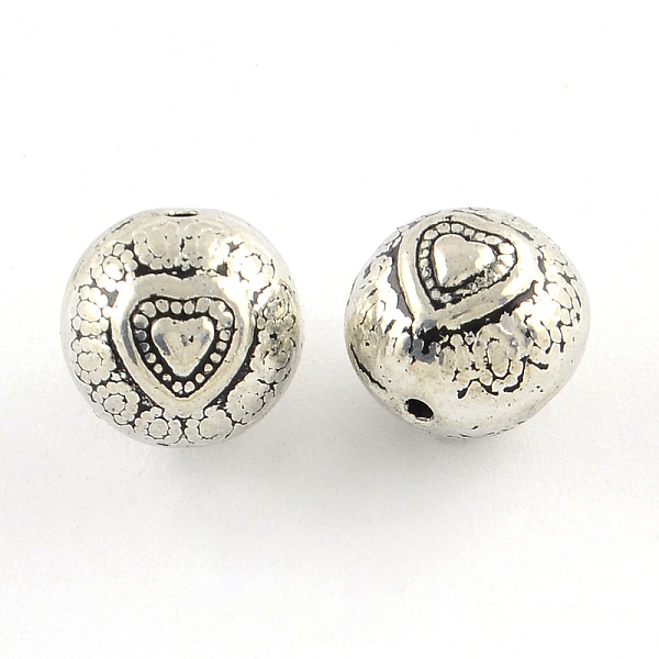 Round Tibetan Style Alloy Beads