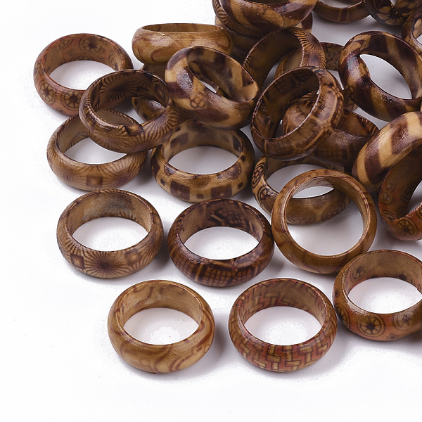 

PandaHall Wood Thumb Rings, BurlyWood, Size 10, 20mm Wood Orange