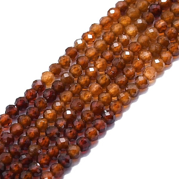 

PandaHall Natural Garnet Beads Strands, Faceted, Round, 3mm, Hole: 0.7mm, about 132pcs/strand, 15.16''~15.55''(38.5~39.5cm) Garnet Round