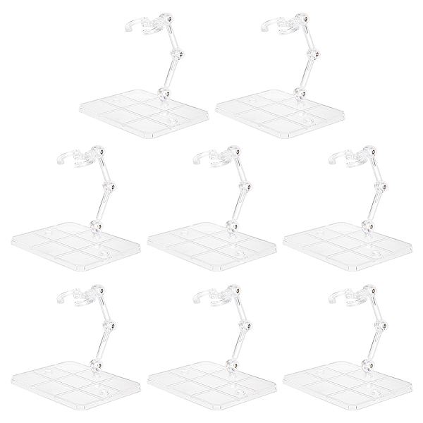 

PandaHall Plastic Model Assembled Action Figure Display Holders, Doll Model Support Stands, with Alloy Findings, Clear, Rectangle, 9x7x8cm...