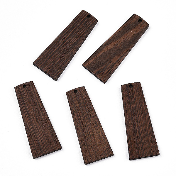 

PandaHall Natural Wenge Wood Pendants, Undyed, Trapezoid Charms, Coconut Brown, 49.5x19.5x3.5mm, Hole: 2mm Wood Trapezoid
