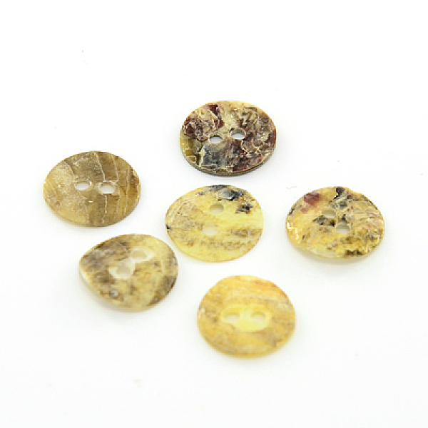 

PandaHall Mother of Pearl Buttons, Akoya Shell Button, Flat Round, Mixed Color, 10x1mm, Hole: 1.5mm Mother of Pearl Flat Round Multicolor