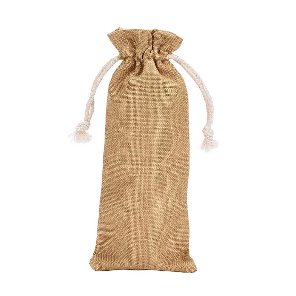 

PandaHall Burlap Packing Pouches, Drawstring Bags, Tan, 18.7~19x7.7~8cm Burlap Orange