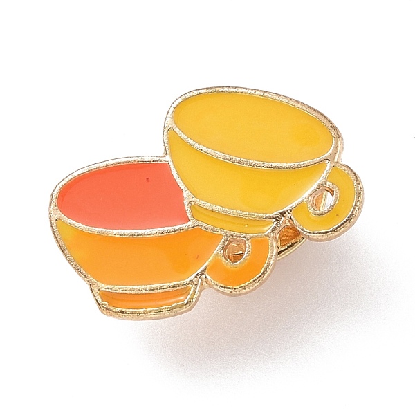 

PandaHall Coffee Cup Enamel Pin, Light Gold Plated Alloy Badge for Backpack Clothes, Colorful, 15x20.5x1.5mm Alloy+Enamel Gold