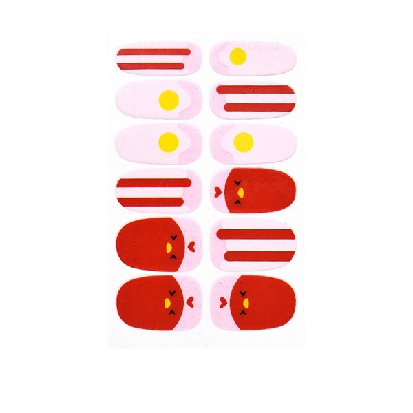 

PandaHall Avocados & Strawberries & Flowers Full Cover Nail Art Stickers, Glitter Powder Decals, Self Adhesive, for Nail Tips Decorations..., Red