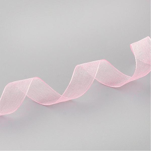 

PandaHall Breast Cancer Pink Awareness Ribbon Making Materials Sheer Organza Ribbon, DIY Material for Ribbon, Pink, 1/2 inch(12mm), 500yards...