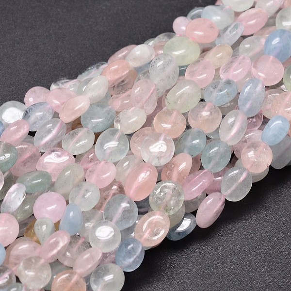 

PandaHall Natural Morganite Chip Beads Strands, Tumbled Stone, 8~10x8~9mm, Hole: 1mm, about 15.5 inch Morganite Nuggets