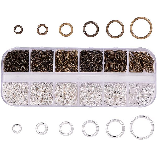 

PandaHall Open Jump Rings Brass Jump Rings, Mixed Color, 130x50x15mm Brass Ring