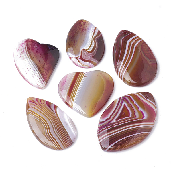 

PandaHall Natural Brazilian Agate Pendants, Dyed, Mixed Shapes, Indian Red, 36~61x30~38x5.5~6mm, Hole: 1.5mm Brazilian Agate Mixed Shapes...