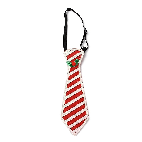 

PandaHall Chistmas Theme Non-woven Fabrics Necktie, for Boy, with Elastic Band, Stripe, Inner Diameter: 77~137mm Cloth Stripe