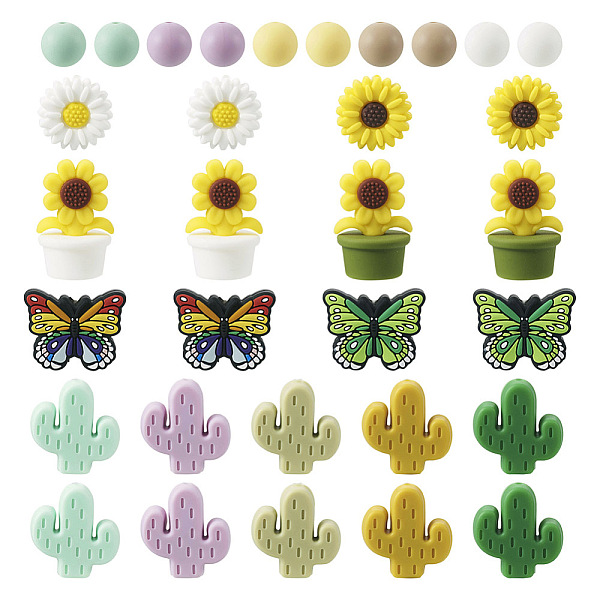 

PandaHall 16 Style Silicone Beads, DIY Nursing Necklaces and Bracelets Making, Chewing Pendants For Teethers, Mixed Shapes, Mixed Color..., Multicolor