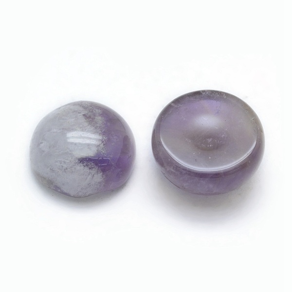 

PandaHall Natural Amethyst Cabochons, Half Round, 10x4~5mm Amethyst Half Round