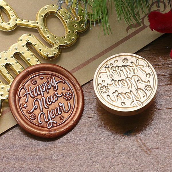 

PandaHall Merry Christmas Series Wax Seal Brass Stamp Head, for Wax Seal Stamp, Golden, Word, 25x14mm, Inner Diameter: 7.5mm Brass Word