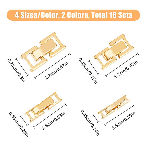 スーパーファインディング 16 個 4 スタイル 2 色環境に優しい真鍮時計バンドのクラスプ