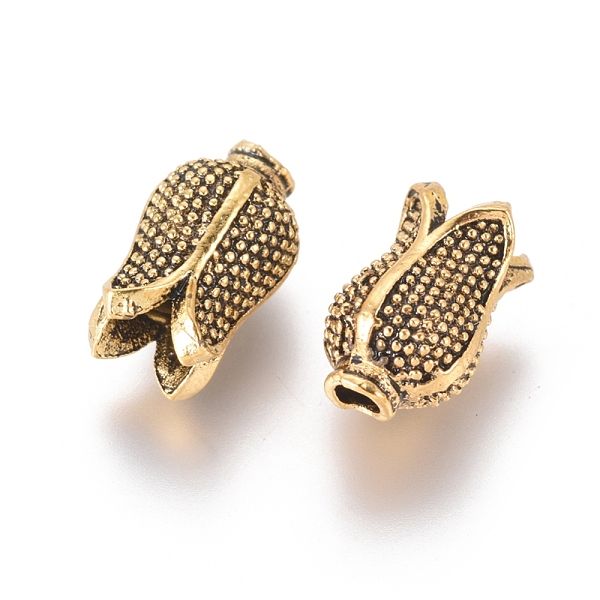 

PandaHall Tibetan Style Alloy Beads, Flower, Antique Golden, 11x6mm, Hole: 1.8mm Alloy Flower