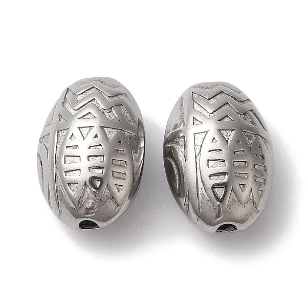 

PandaHall 304 Stainless Steel Beads, Oval, Stainless Steel Color, 13x9x7mm, Hole: 1.5mm 304 Stainless Steel Oval