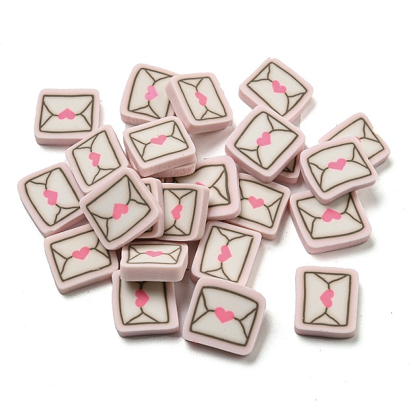 

PandaHall Handmade Polymer Clay Beads, No Hole, Envelope, Linen, 9x9.5x2mm, about 2000pcs/500g Polymer Clay Envelope Brown