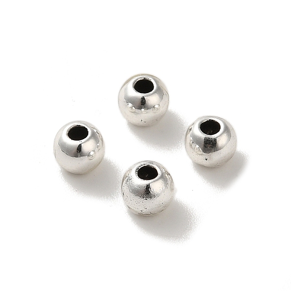

PandaHall Alloy Spacer Beads, Cadmium Free & Lead Free, Round, Platinum, 4x3.5mm, Hole: 1.4mm, about 5263pcs/1000g Alloy Round