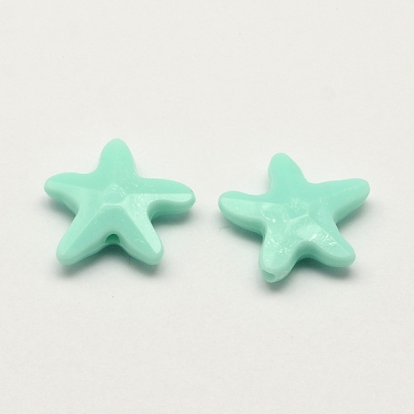 

PandaHall Opaque Acrylic Beads, Starfish/Sea Stars, Mixed Color, 21x20x6mm, Hole: 2mm Acrylic Starfish Multicolor